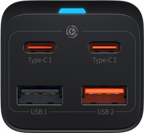 Мережева зарядка Baseus GaN3 Pro Type-C 2+2 USB 65W black: фото 5 - UkrApple