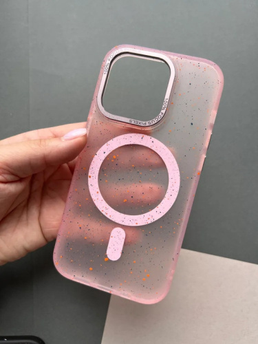 Чохол iPhone 13 Pro Splattered with MagSafe pink - UkrApple