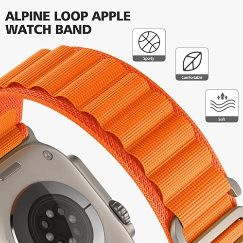 Ремінець для Apple Watch 42/44/45/49 mm Alpine Loop good black gray: фото 9 - UkrApple