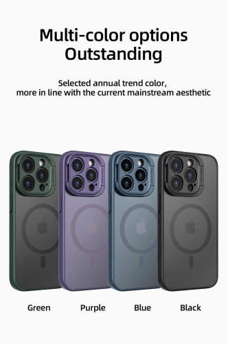 Чохол xCase для iPhone 14 Stand Camera with MagSafe purple: фото 4 - UkrApple