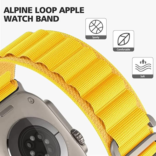 Ремінець для Apple Watch 42/44/45/49 mm Alpine Loop yellow: фото 7 - UkrApple