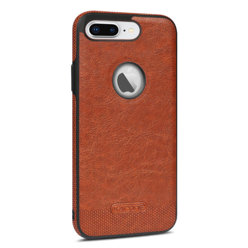 Чехол накладка xCase для iPhone 7 Plus Leather Logo Case brown - UkrApple