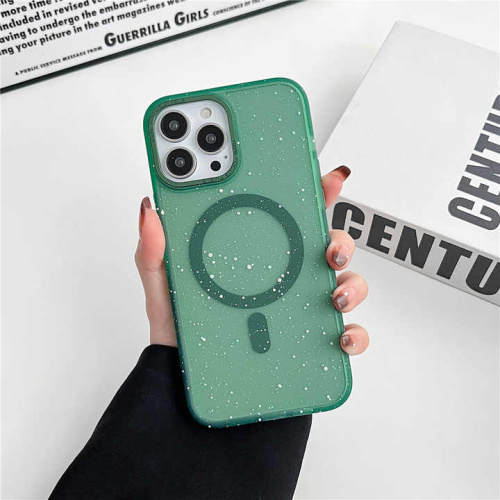 Чохол iPhone 14 Pro Splattered with MagSafe green  - UkrApple