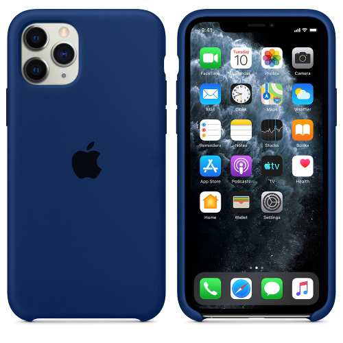 Чохол накладка xCase для iPhone 11 Pro Max Silicone Case navy blue: фото 2 - UkrApple