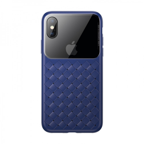 Чехол накладка Baseus для iPhone XS Max Weaving Case blue - UkrApple