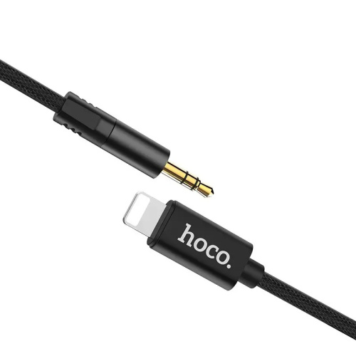 Перехідник Hoco Lightning to 3.5mm Adapter Cable UAP13 black: фото 2 - UkrApple