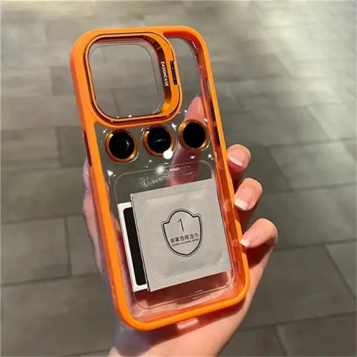 Чохол iPhone 15 Pro Crystal Stand Camera orange  - UkrApple