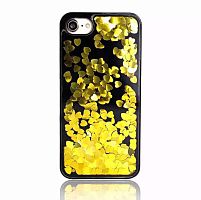 Чехол накладка xCase на iPhone 5/5s/5SE Liquid желтый №8