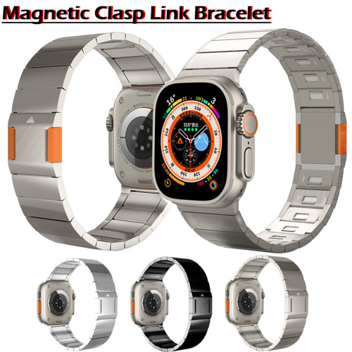 Ремінець для Apple Watch 42/44/45/49 mm Link Bracelet original silver orange: фото 3 - UkrApple