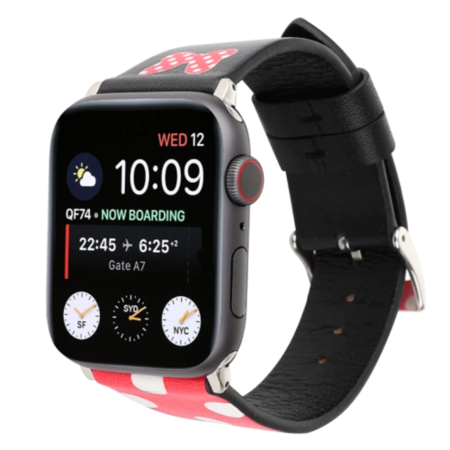 Ремінець xCase для Apple watch 38/40/41 mm Leather Classic Minnie red - UkrApple