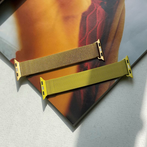 Ремінець xCase для Apple watch 42/44/45/49 mm Milanese Loop Metal Gold (золотий): фото 8 - UkrApple