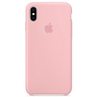 Чехол накладка xCase для iPhone X/XS Silicone Case светло-розовый
