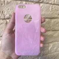 Чехол накладка на iPhone 6/6s светло-розовый мрамор