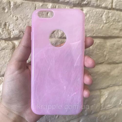 Чехол накладка на iPhone 6/6s светло-розовый мрамор - UkrApple