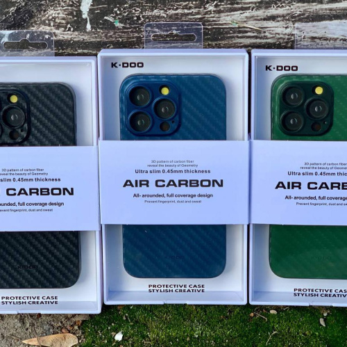 Чохол для iPhone 13 Pro Max K-DOO Air Carbon Full Camera Gold: фото 11 - UkrApple