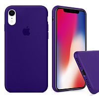 Чехол накладка xCase для iPhone XR Silicone Case Full фиолетовый