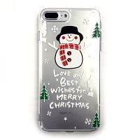 Чехол накладка xCase на iPhone 7 Plus/8 Plus New Year Crystal Snowman
