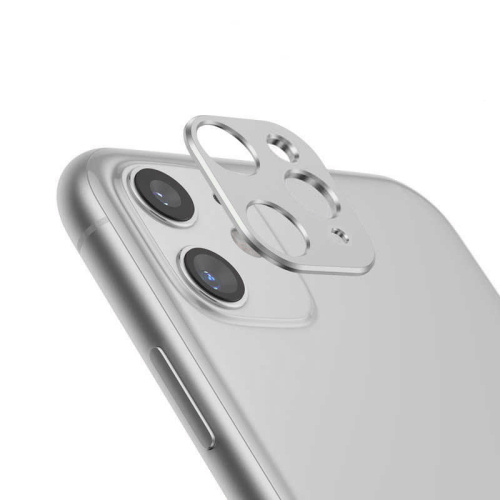 Накладка захисна металл для камери на iPhone 11 Pro Max/11 Pro silver - UkrApple