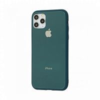 Чохол iPhone 11 Pro Glass Pastel color Logo pine green