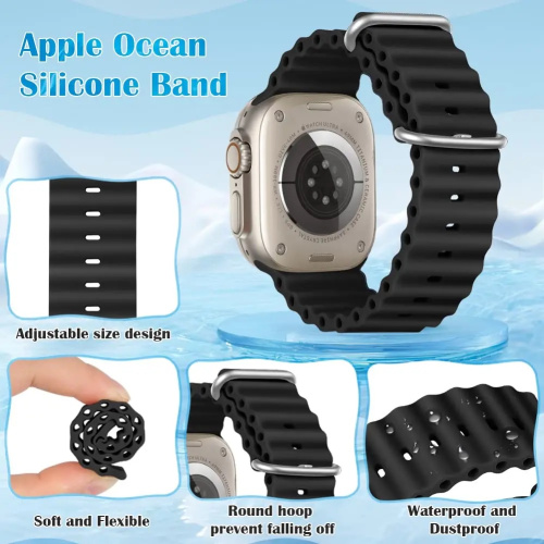 Ремінець для Apple Watch 42/44/45/49 mm Ocean Band orange: фото 10 - UkrApple