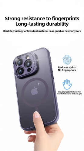 Чохол iPhone 15 Pro Stand Camera with MagSafe purple : фото 8 - UkrApple