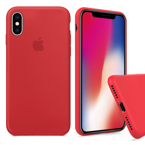 Чехол накладка xCase для iPhone X/XS Silicone Case Full red - UkrApple