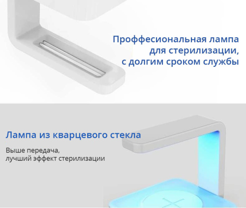 Бездротова зарядка UV Sterilizer Multifunctional 10W white: фото 3 - UkrApple