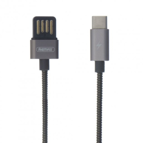 USB кабель Type C Remax Silver Serpent RC-080a 1m black  - UkrApple