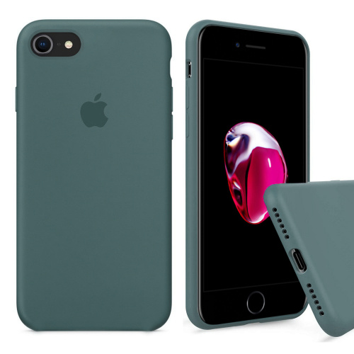 Чехол накладка xCase для iPhone 7/8/SE 2020 Silicone Case Full pine green - UkrApple