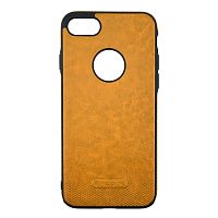 Чехол накладка xCase для iPhone 7/8 Leather Logo Case yellow