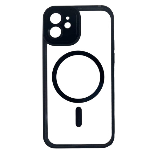 Чохол iPhone 15 Crystal Case Full Camera with MagSafe black  - UkrApple