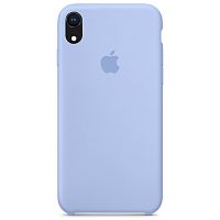 Чехол накладка xCase для iPhone XR Silicone Case lilac cream (св.голубой)