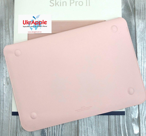 Папка конверт Wiwu Skin Pro2 Leather для MacBook Air/Pro/Retina 13,3'' (2008-2017) pink: фото 3 - UkrApple
