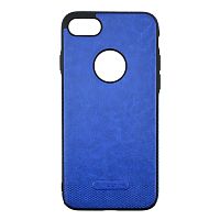 Чехол накладка xCase для iPhone 7/8 Leather Logo Case blue