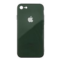 Чехол накладка xCase на iPhone 6/6s Glass Case Logo Metallic forest green