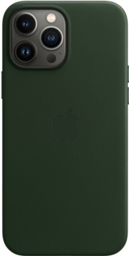 Чохол для iPhone 13 Leather Case with MagSafe sequoia green - UkrApple