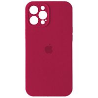 Чохол накладка xCase для iPhone 12 Pro Max Silicone Case Full Camera Rose red