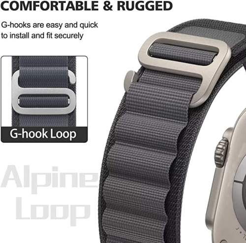 Ремінець для Apple Watch 38/40/41 mm Alpine Loop charcoal grey: фото 2 - UkrApple