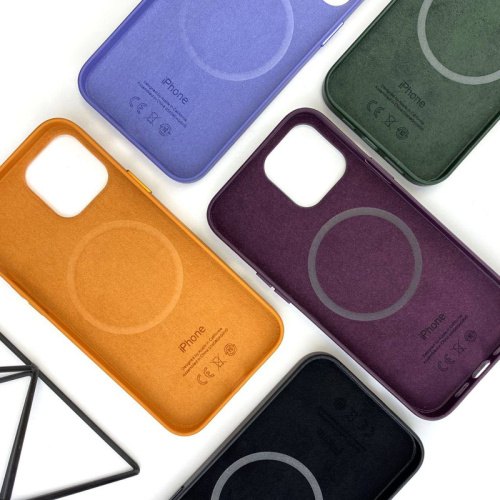 Чохол для iPhone 13 Pro Leather Case with MagSafe Midnight: фото 10 - UkrApple