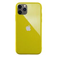 Чохол накладка xCase на iPhone 11 Pro Glass Pastel Case Logo yellow