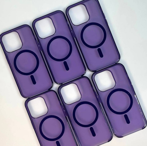 Чохол iPhone 14 Pro Clear Case with MagSafe purple: фото 2 - UkrApple