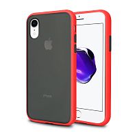 Чехол накладка xCase для iPhone XR Gingle series red black