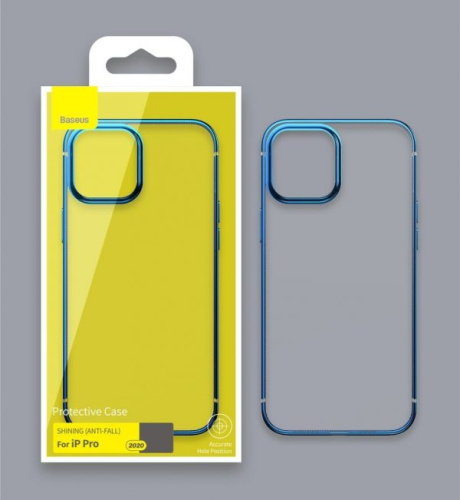 Чохол для iPhone 12 Mini Baseus Shining Case Blue: фото 3 - UkrApple