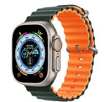 Ремінець для Apple Watch 42/44/45/49 mm Ocean Band green orange