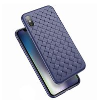 Чехол накладка xCase на iPhone XS Max Weaving Case синий