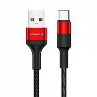 USB кабель Type-C Usams Braided Cable U5 1.2m red