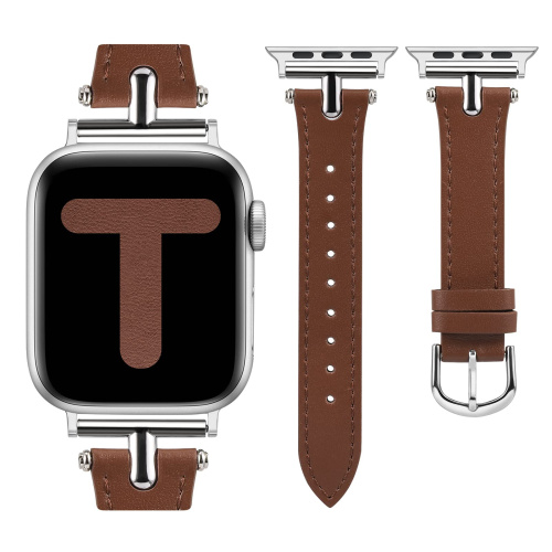 Ремінець для Apple Watch 42/44/45/49 mm Leather dark brown - UkrApple