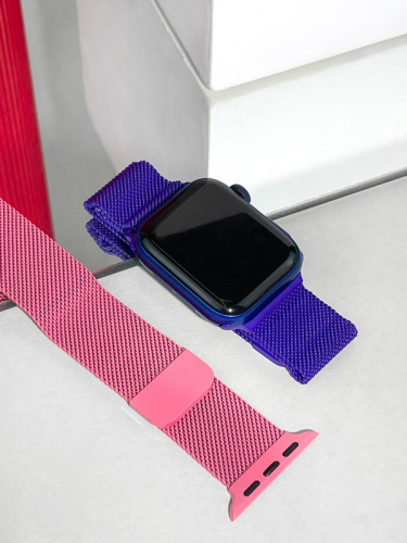 Ремінець xCase для Apple watch 38/40/41 mm Milanese Loop Metal Neon Pink: фото 5 - UkrApple