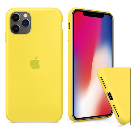 Чохол накладка xCase для iPhone 11 Pro Max Silicone Case Full canary yellow - UkrApple