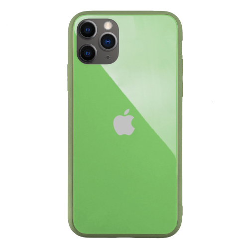 Чохол накладка xCase на iPhone 11 Pro Glass Pastel Case Logo mint - UkrApple